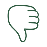 thumbs down icon for who the One Week Web Designer AEO masterclass isn't for